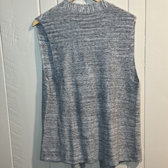J. Jill Gray Sleeveless Cardigan Open Sweater Vest - Picture 7 of 8